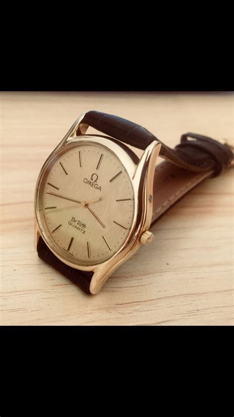 omega de ville 1336 gold plated quartz mens watch|omega de ville watch value.